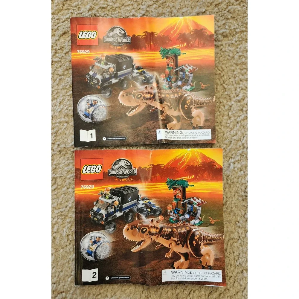LEGO Jurassic World 75929 Carnotaurus Gyrosphere Escape Instruction Manuals Only